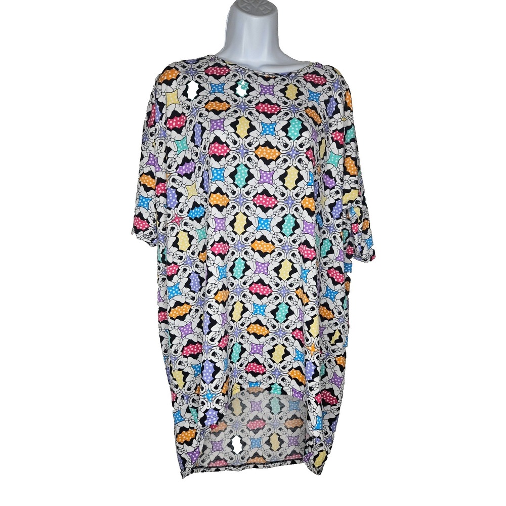 LuLaRoe Disney Minnie Mouse‎ Dress XL Colorful Cartoon Casual Stretch